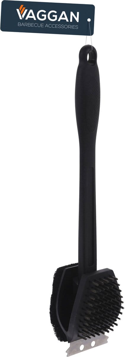 Vaggan 3in1 BBQ Borstel 38 cm Zwart