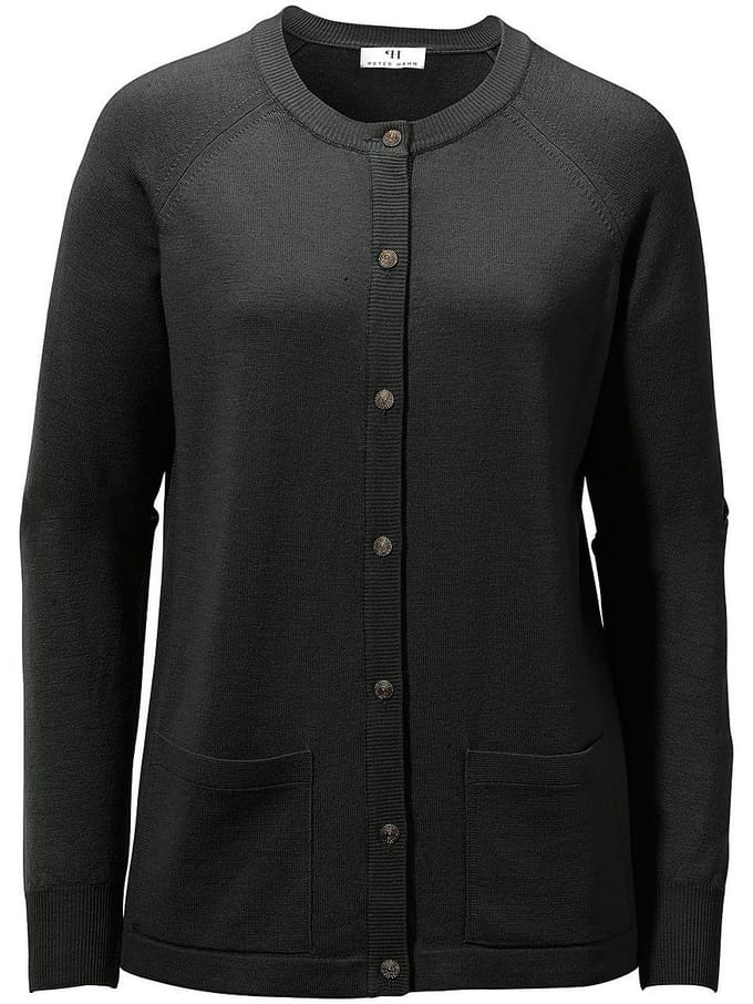 Vest 100% scheerwol model Ida Van Peter Hahn zwart