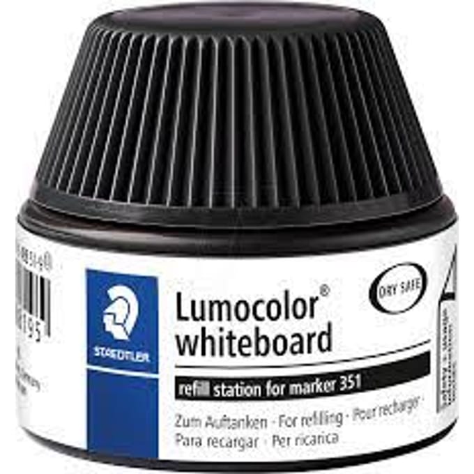 Viltstiftvulling Staedtler Lumocolor whiteboard 30ml zwart