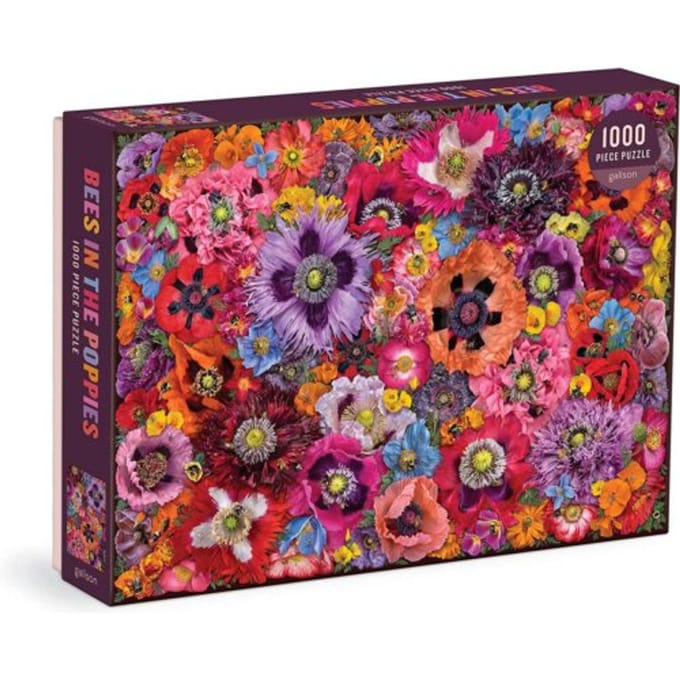 Bees In The Poppies 1000 Piece Puzzle - Galison