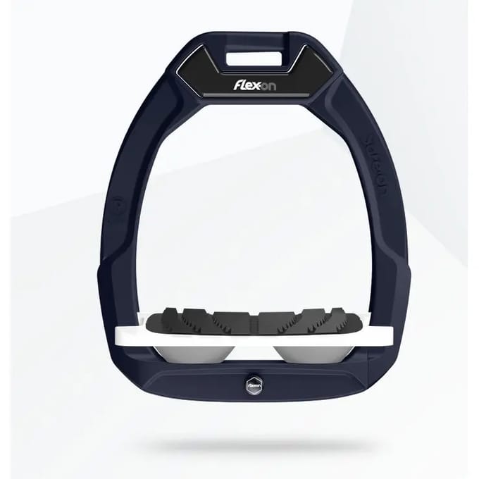 Veiligheidsstijgbeugels Rij-Design Ingebogen Grip Marine/Wit/Grijs Flex-On Safe-On