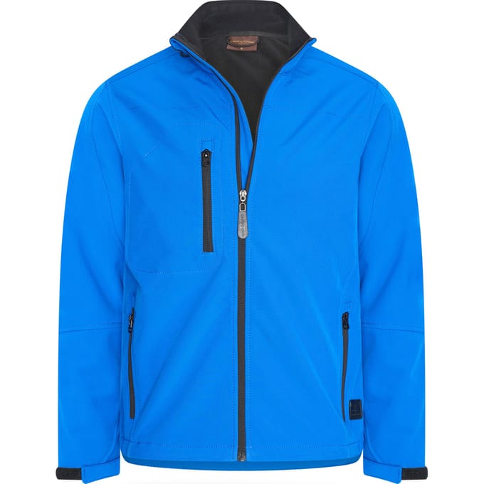 Cappuccino Italia - Heren Outdoorjas Softshell Zip Jacket - Blauw - Maat M
