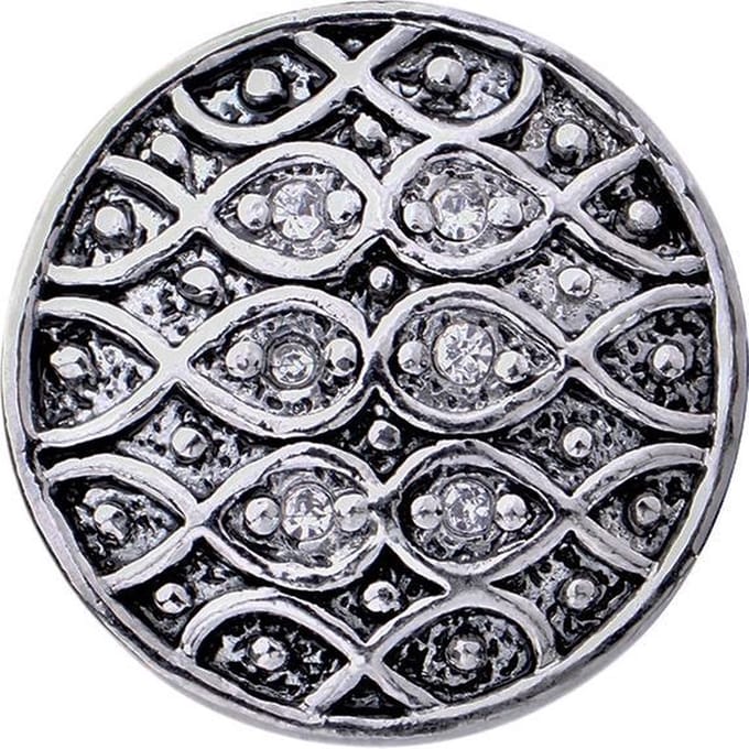 Quiges - Dames Click Button Drukknoop 18mm Golven - EBCM361