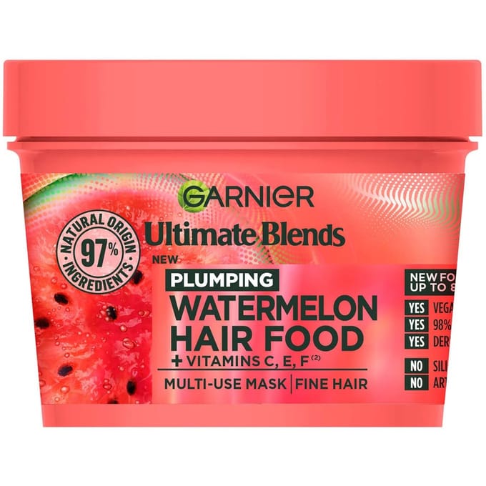 Garnier Ultimate Blends Watermelon 3-in-1 Plumping Hair Mask Duo