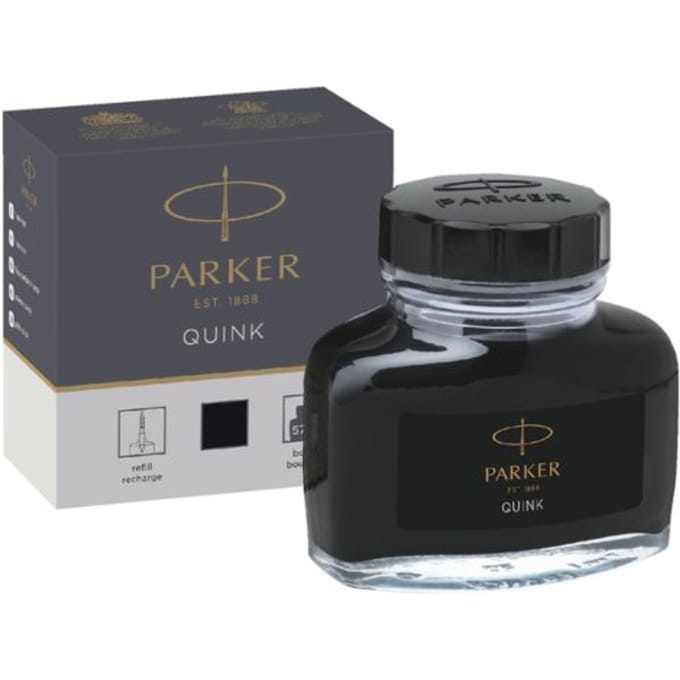 Vulpeninkt parker quink permanent 57ml zwart
