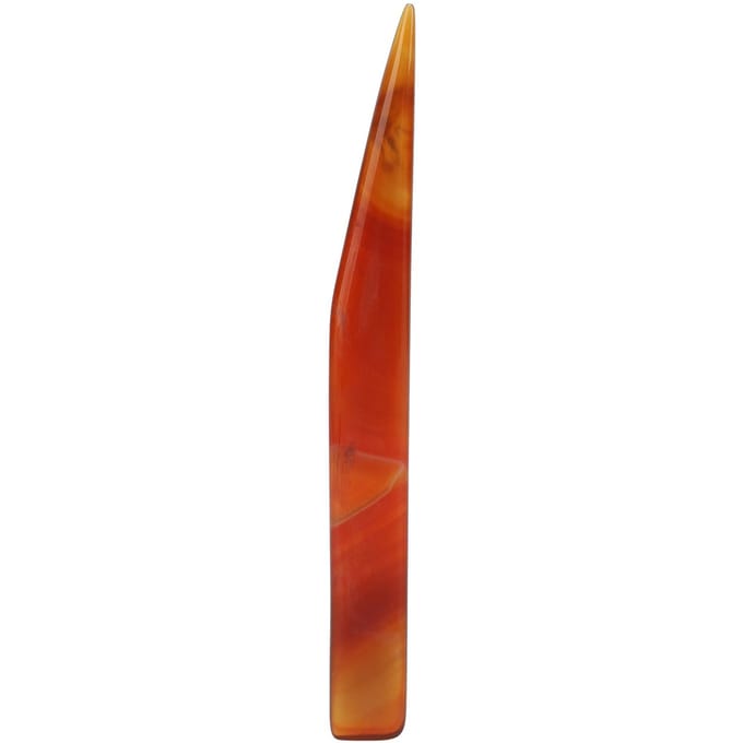Agaat Polijst Brunissoir Sieraden Handpolijst Brunissoir Slijpen Schrapen Gereedschap voor Goud Zilver 14cm/5.5in red