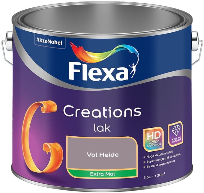 Flexa - Creations Lak Extra Mat - Vol Heide - Mengverf - 2,5 L