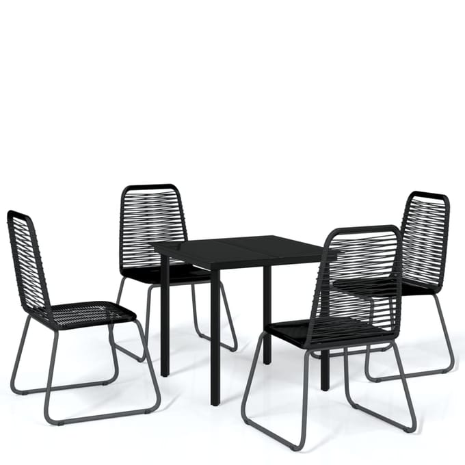 vidaXL - 5-delige - Tuinset - zwart