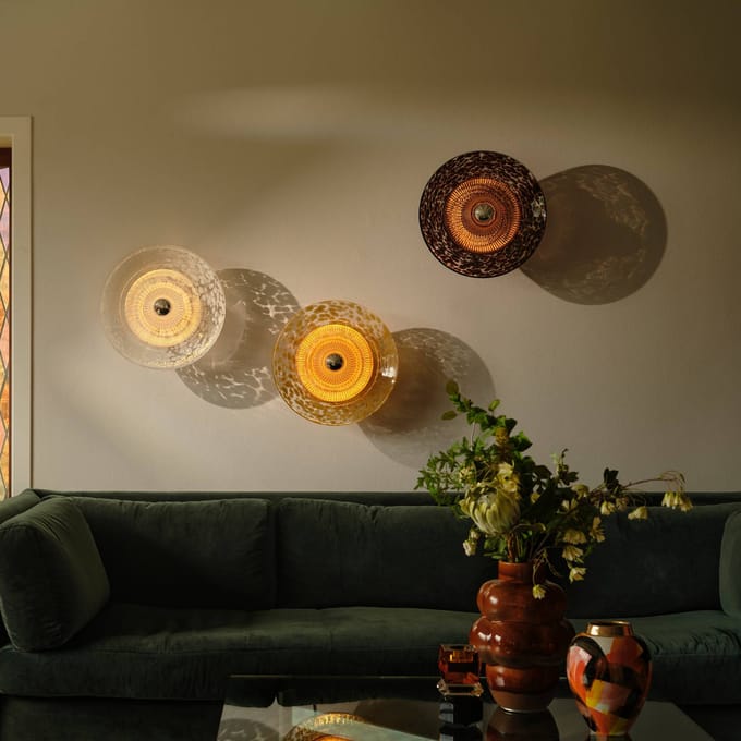 DESIGN BY US Wandlamp Disco Rama, helder, glas, E27