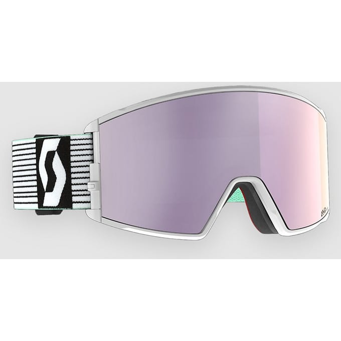 Scott React White/Mint Green Goggle wit