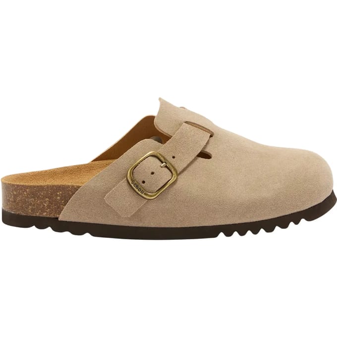 Scholl Klomp Fae Suede Vrouwen - Lichtgrijs