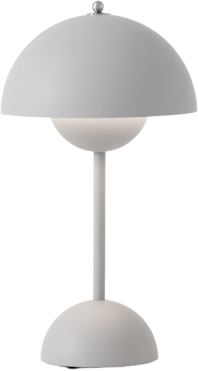 &Tradition Oplaadbare tafellamp Flowerpot VP9 - mat lichtgrijs