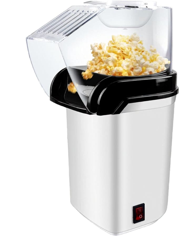 AHD® Popcornmachine - Popcornmaker - Princess Popcornmachine - Wit - 17cm x 13cm x 25cm