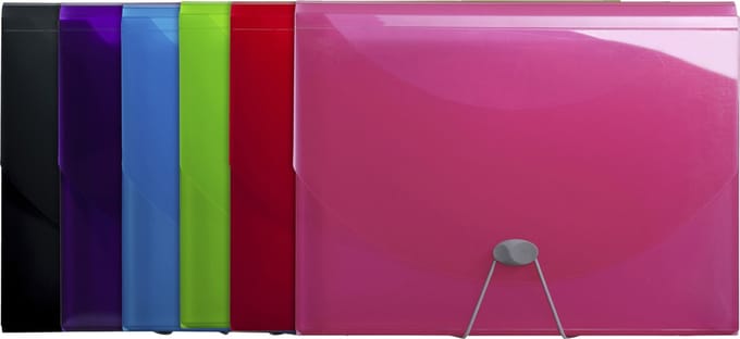 Exacompta 6x IDERAMA® PP Sorteermap koffer met 13 vakken - 33x25cm - Geassorteerd - 58770E
