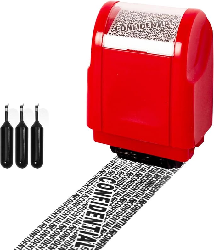 Privacy Roller Stempel voor Gegevensbescherming en Identiteitsdiefstal Preventie