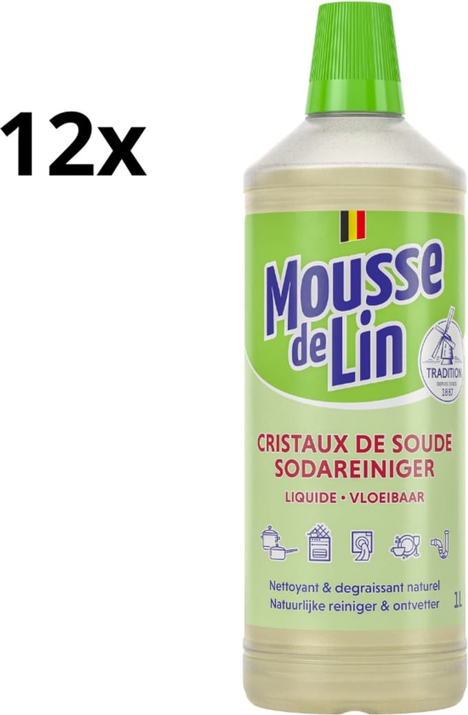 Mousse De Lin - Vloeibare - Sodareiniger - Ontvetter 12 x 1L