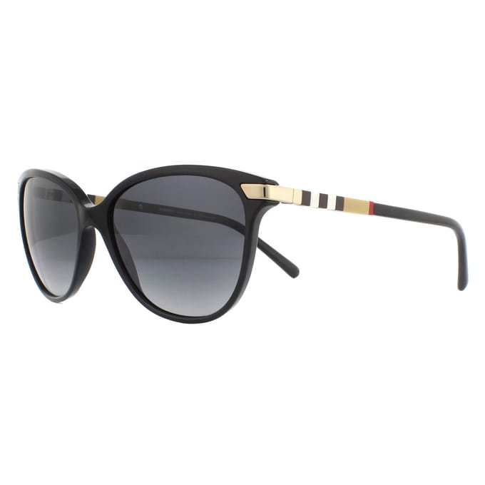 Burberry Zonnebril Be4216 3001T3 Zwart Grijze Verloop Gepolariseerd