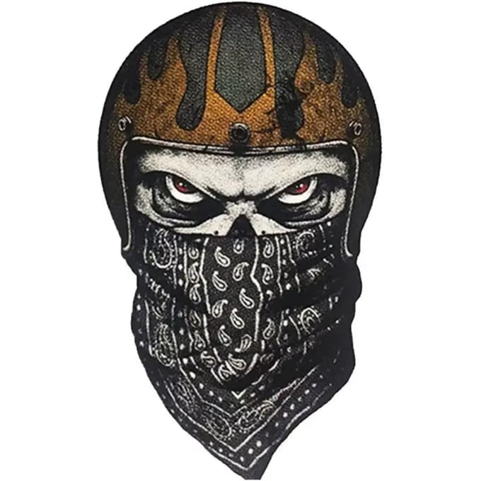 Motorfiets stickers Lethal Threat Skull Bandana