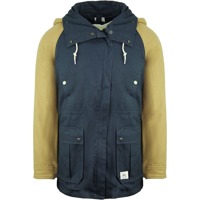 Vans Off The Wall Lange Mouw Zip Up Navy Bruin Vrouwen Sonora Jas V2ZCIND