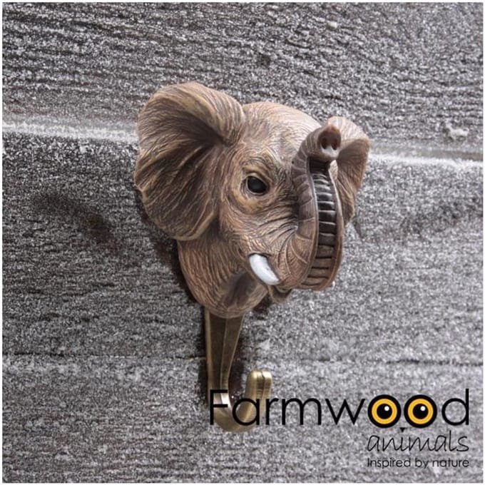 KAPSTOK HAAK HOOK’D! OLIFANT 6.5X9X11 CM