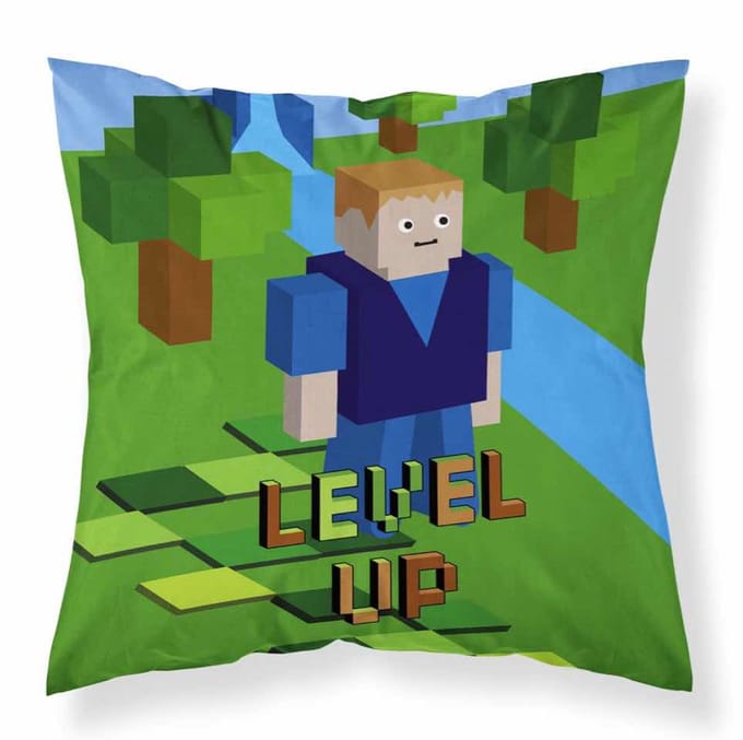 Bricks sierkussen 40x40 gevuld Level up 40x40