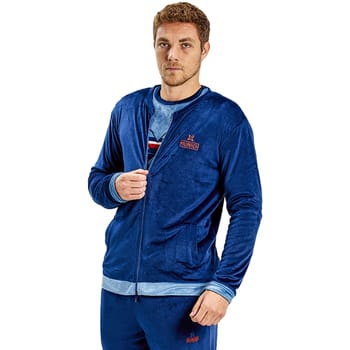 Fluwelen pyjamajasje met lange mouwen MUDP0153