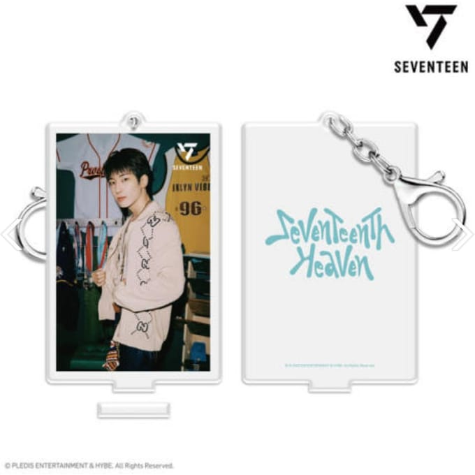 SEVENTEEN Porte-clés Acrylique Lenticulaire 3D Support SEVENTEENTH HEAVEN AM 5 26 Ver gray