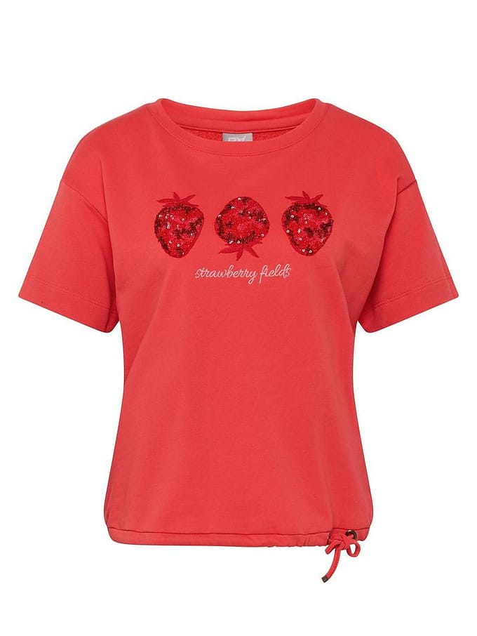 Shirt ronde hals Van Rabe rood