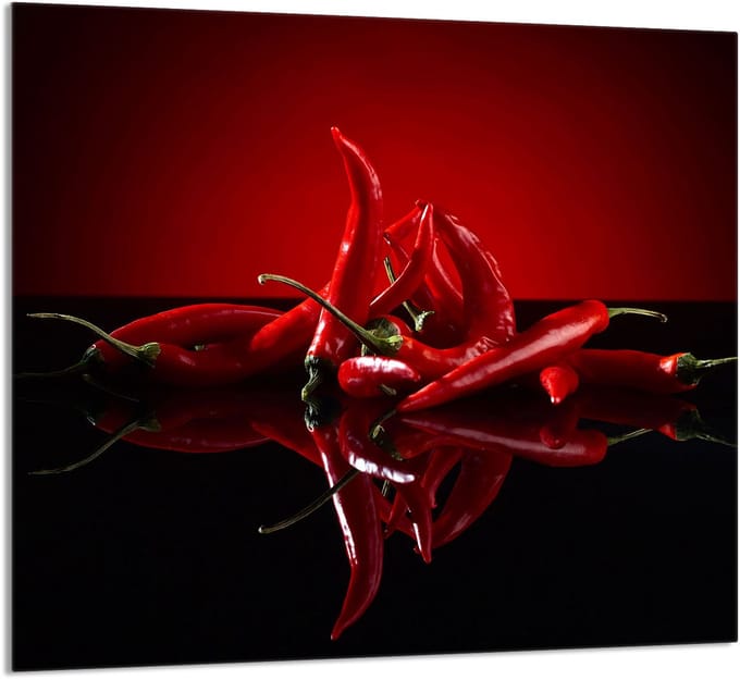 TMK ArtDeko - Snijplank - Gehard Glas - 65x60 cm - Chilli Design