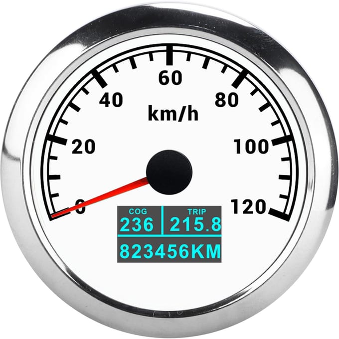 GPS Pointer Snelheidsmeter 3 in 1 Hoge Precisie Multifunctioneel 9‑32V DC black