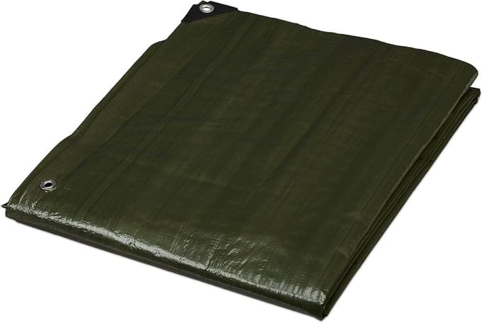 Groen afdekzeil 120g/m² met ringen 3 x 4 m - universeel bouwzeil - scheurvast