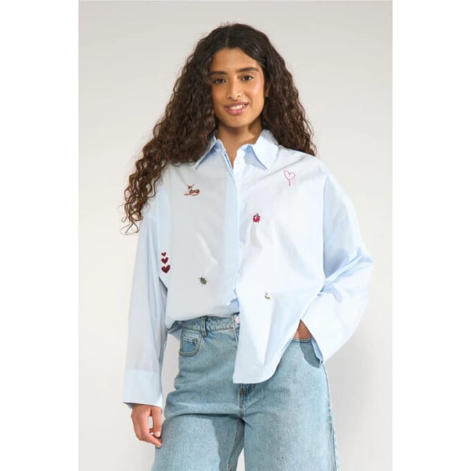 Overhemd Nümph 707049 Nutenja Shirt Floaty Blue