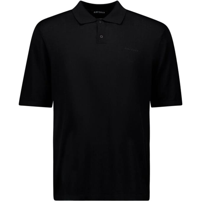 Knitted Polo Heren True Black L