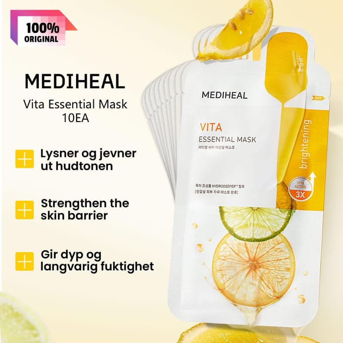 Mediheal Essentiële Masker Pack 10 Vel/4 Vel (1DOOS) 4Getypeerd Vita Essential Mask 10EA