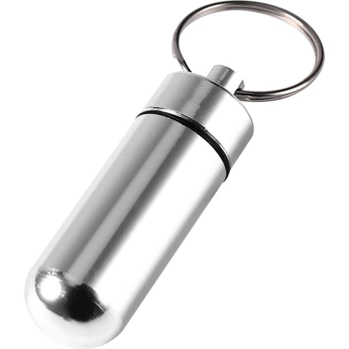 Reis Pillendoos Waterdicht Mini Sleutelhanger Tablet Opbergdoos Etui Medicijn Parfum Container gray
