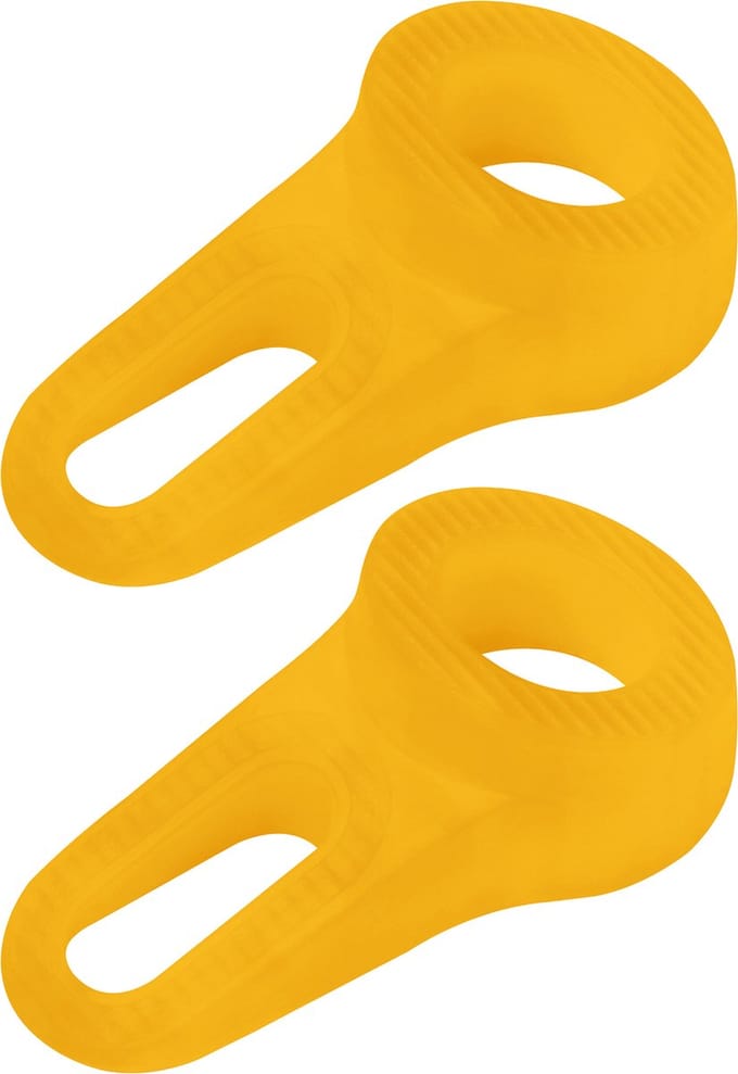 Deltafix Block it Deurwig - 2x - geel - TPE kunststof - 12 x 3,8 cm - deurstopper