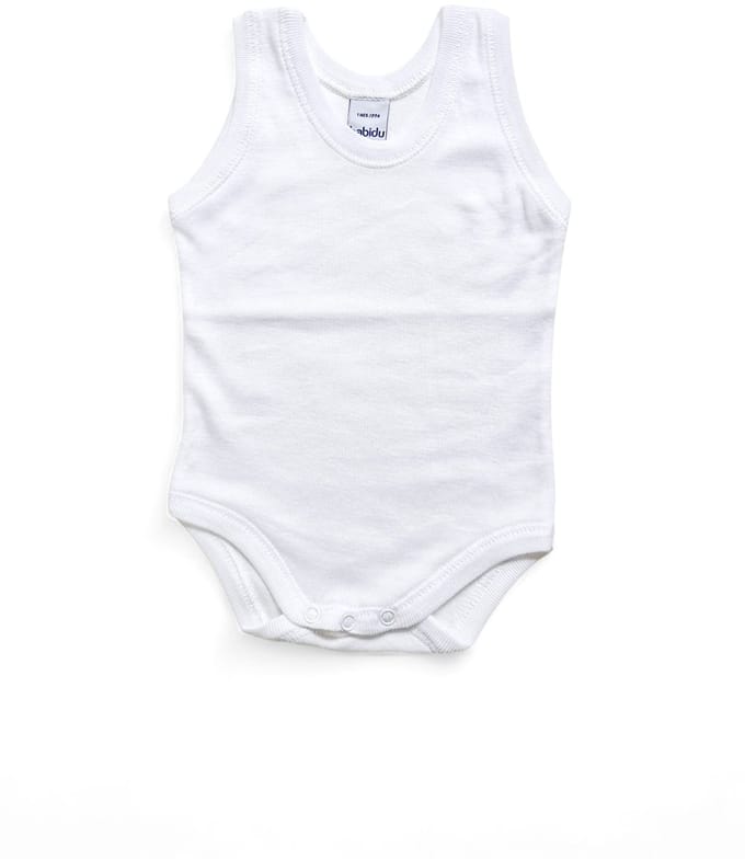 Babidu Romper/Body | Wit | mouwloos | 1125| 3 maand| maat 62