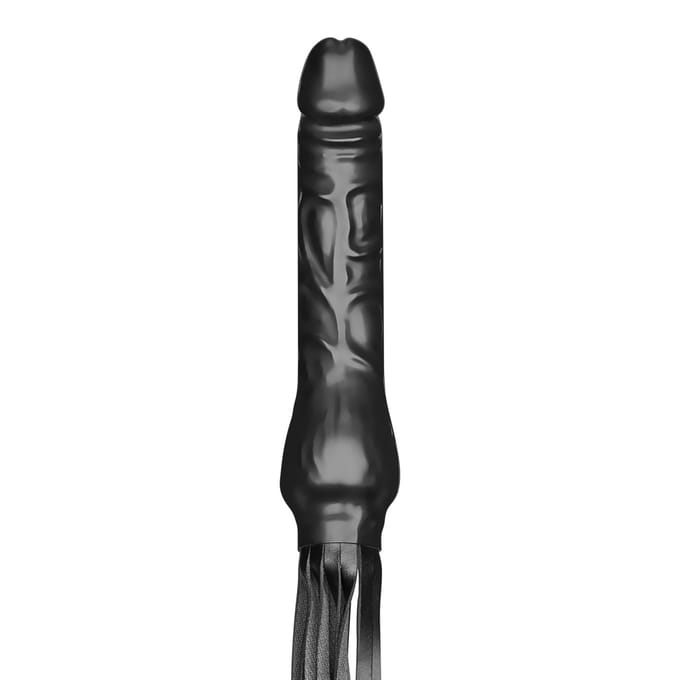 Rimba - Leren Zweep Met Siliconen Dildo