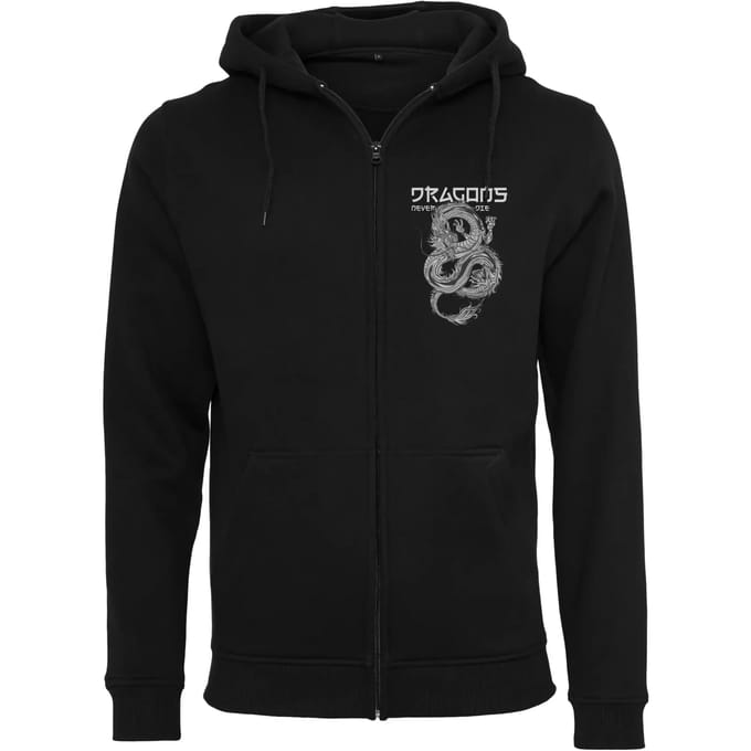Mister Tee - Dragons Never Die Heavy Vest met capuchon - XL - Zwart