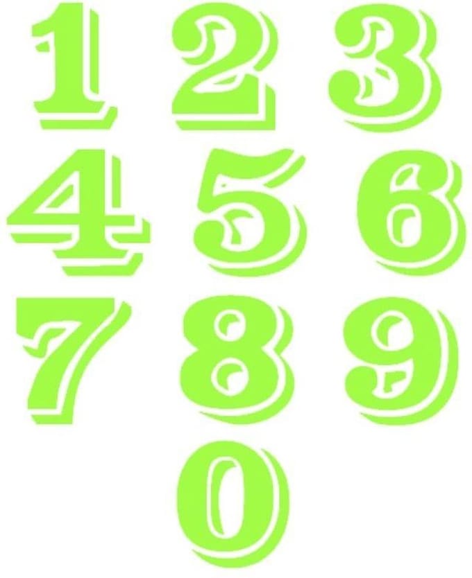 Containersticker Cijfer