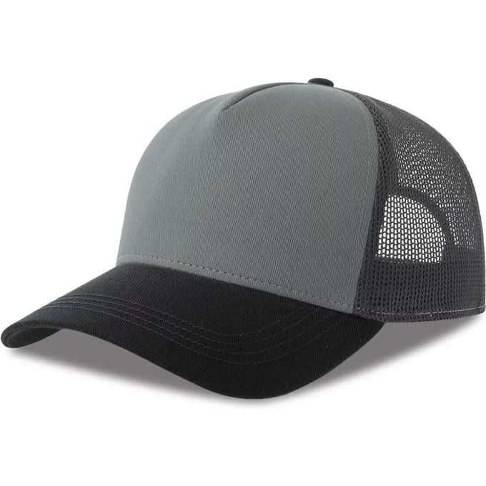 Atlantis Headwear Rapper Cotton-S Cap AT535 - Grey/Dark Grey/Black - One size