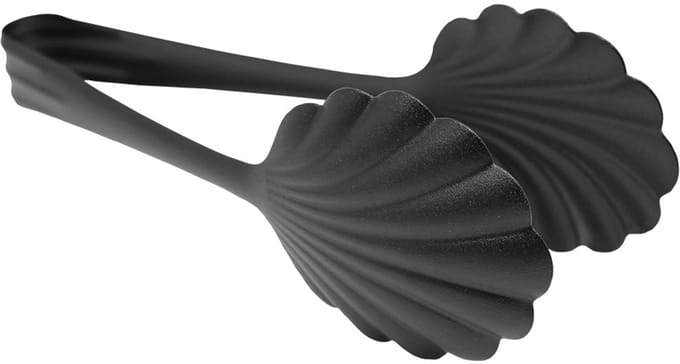 Serveertang - Vintage - Zwart - Roestvrijstaal - Lengte 21 cm