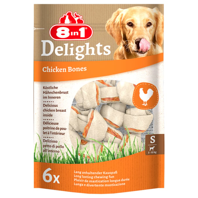 210g (6 Stuks) S Delights Kauwbotten 8in1 Hondensnacks