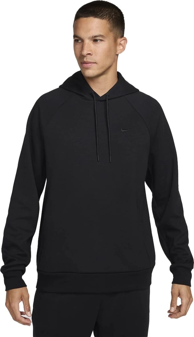 Nike primary dri-fit uv multifunctionele hoodie in de kleur zwart.