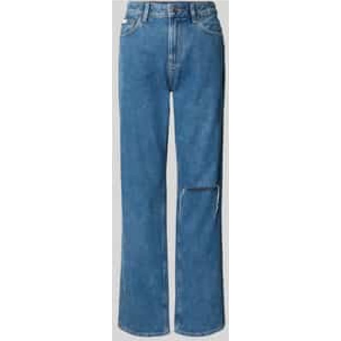 Straight fit jeans in destroyed-look
