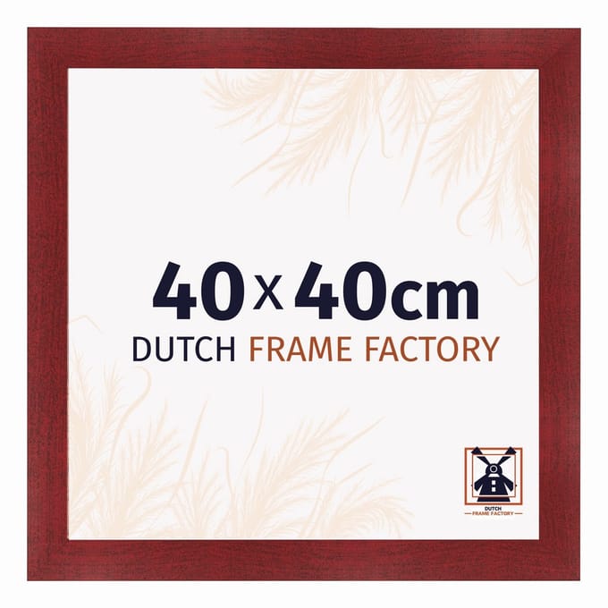 Fotolijst 40x40 cm - MDF - Wijnrood Geveegd - Praag