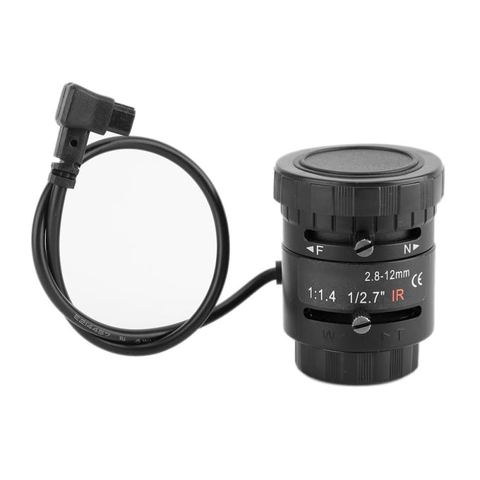 3MP HD Auto Iris Zoom 2.8-12mm Brandpuntsafstand Lens voor Beveiligingscamera black
