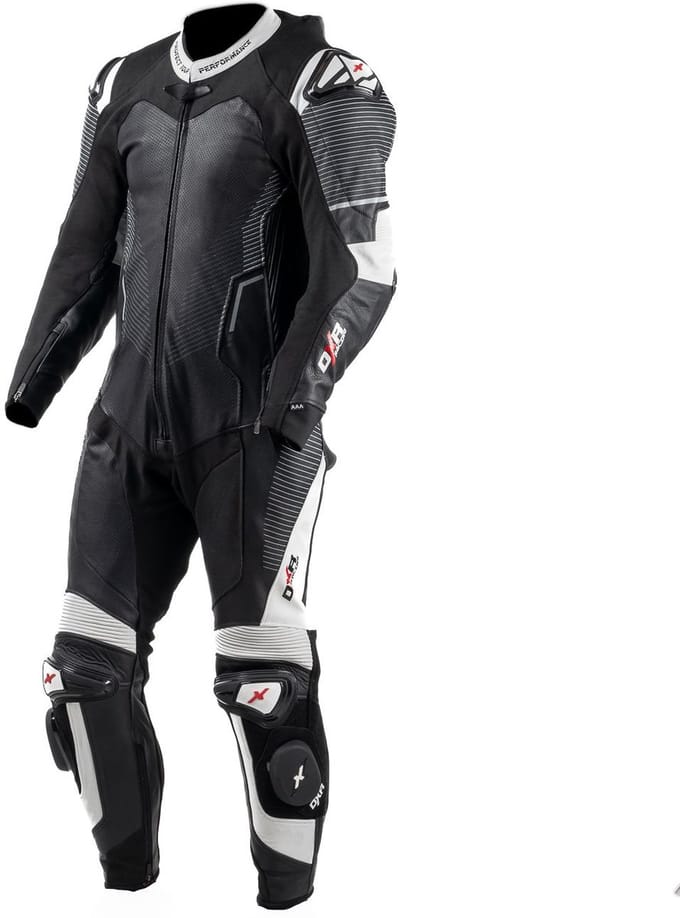 MOTOBLOUZ FALCON Leren Motorpak Heren, Geventileerd, AAA Gecertificeerd, Wit XXL