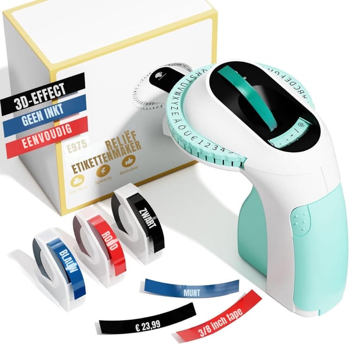 Zyrex® Labelmaker - Laberprinter - Draagbare Laberprinter - Groen - 11cm x 10cm x 9cm