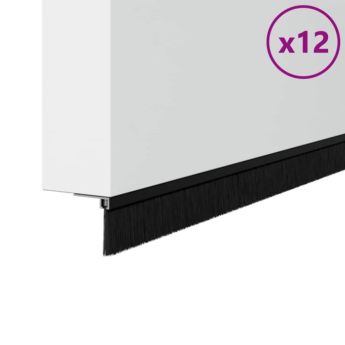 vidaXL - Schroefbare - Deurborstelafdichtingen - 12 - st - Zwart - 100 - cm